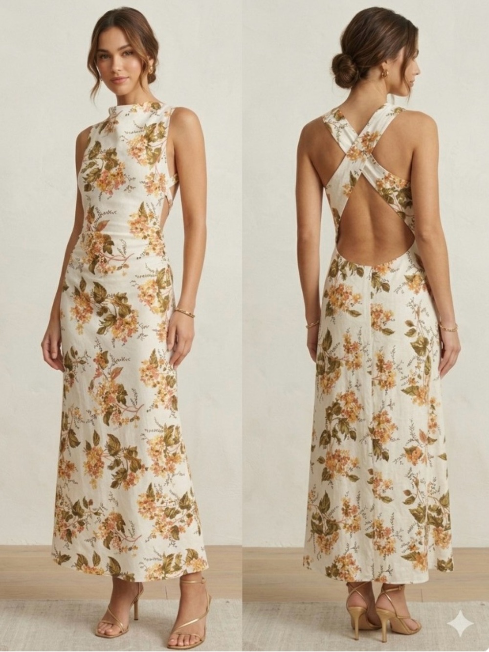 Reformation Casette Bella Linen Dress